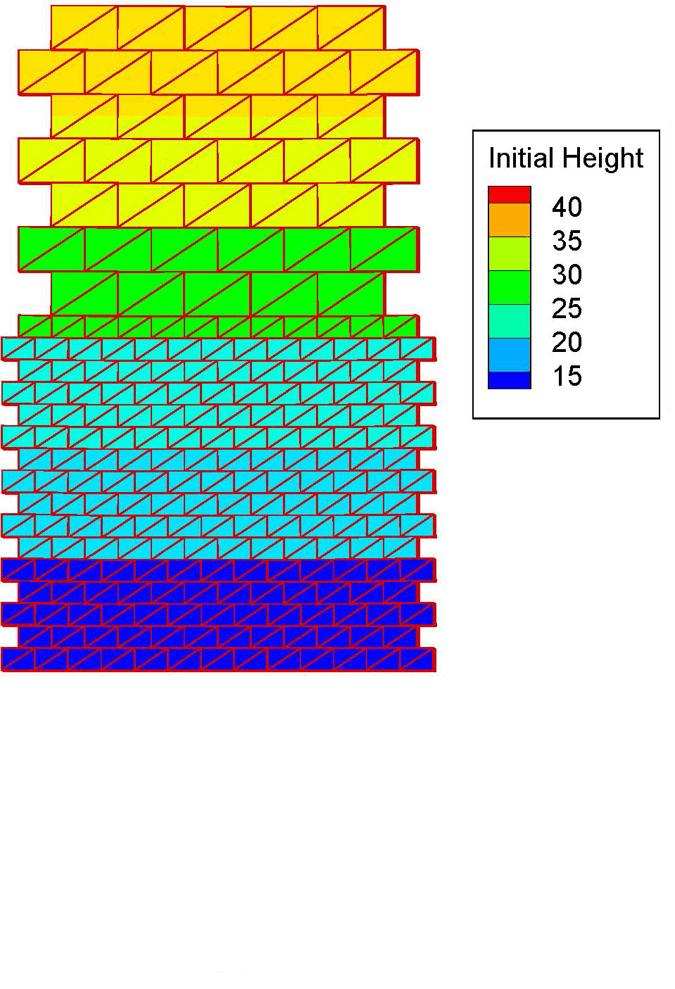 Animated block-cave mining fragmentation simulation preview